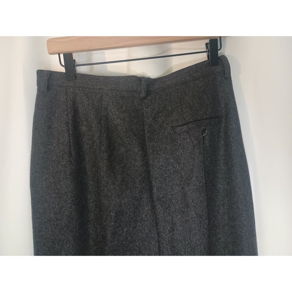 Vtg Eddie Bauer Womens Academia Wool Trouser Pants 12 Gray High Waist Old Money - Picture 6 of 12